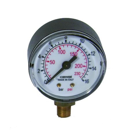 MANOMETER 0-16BAR 1/8 RADIAAL