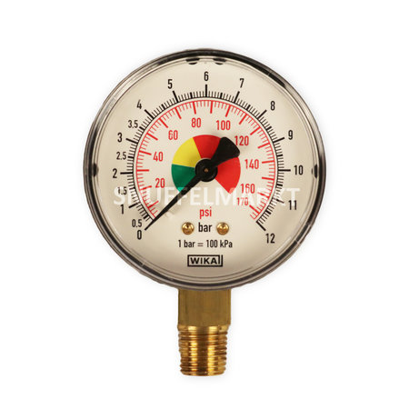 MANOMETER BANDENBLAZER 1/4 RADIAAL 60MM 0-10BAR