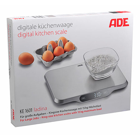 ADE KEUKENWEEGSCHAAL 15KG/1GR ELECTR. LADINA