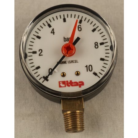 MANOMETER 1/4 RADIAAL 6314 0-10BAR RIA