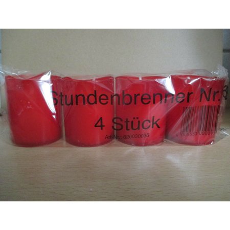 GRAFLICHT URENBRANDER 5X6CM S/4 ROOD