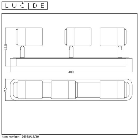 LENNERT SPOT RAIL 3xGU10/5W ZWART BADKAMER