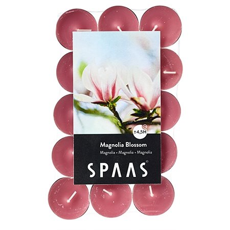 SPAAS THEELICHT +/-4.5U S/30 GEUR MAGNOLIA L.ROZE