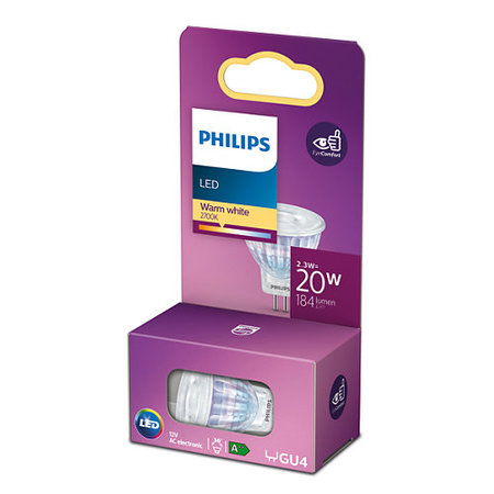 LED PHILIPS HALOGEENLAMP GU4 MR11 20W WARMWIT