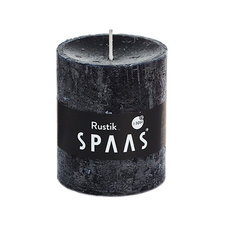 SPAAS KAARS CILINDER RUSTIEK 7X8CM ZWART