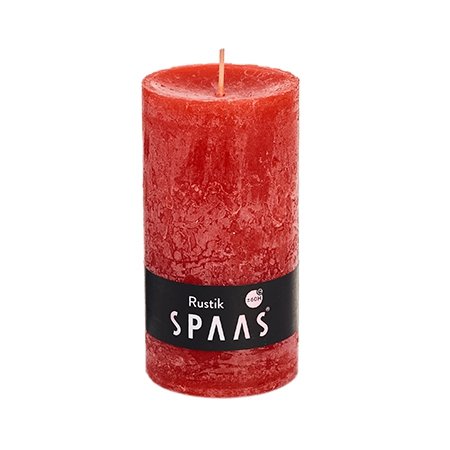 SPAAS KAARS CILINDER RUSTIEK 7X13CM ROOD