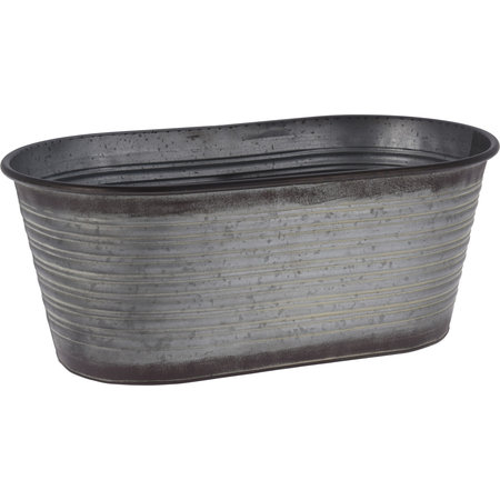 PLANTER ZINK OVAAL 45X25XH19CM