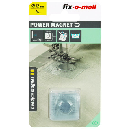 MAGNEET NEODYM TE NAAIEN 12MM H.2MM 4ST.