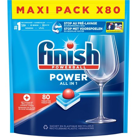 FINISH VAATWAS POWERBALL ALL-IN-1 80 TABS REGULAR