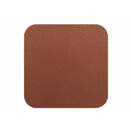 CO&TR GLASONDERZETTER LEDER 10X10CM S/4 BRUIN