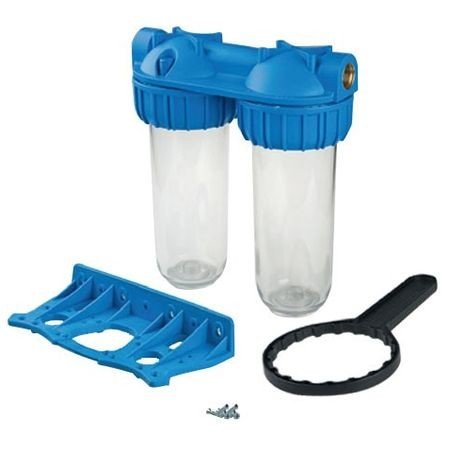 WATERFILTER 1 DOUBLE FILTERHUIS 10"" INCL.SLEUTEL