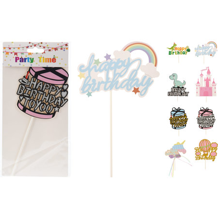 CAKE TOPPER SET HAPPY BIRTHDAY