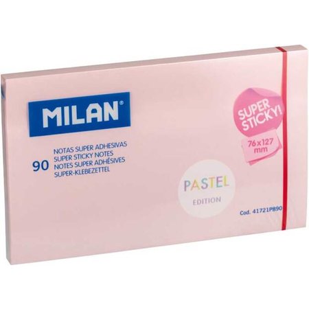 MILAN KLEEFBLAADJES 90VEL 76X127MM PASTEL ROZE