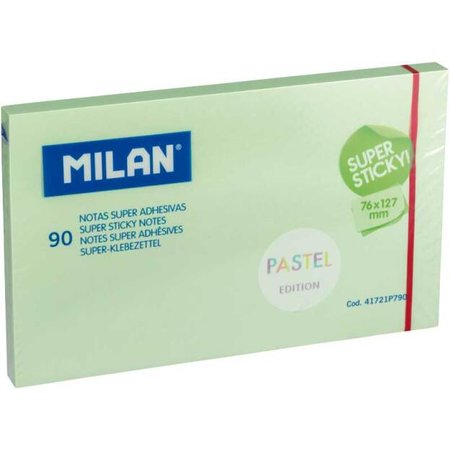 MILAN KLEEFBLAADJES 90VEL 76X127MM PASTEL GROEN