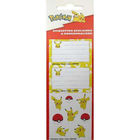 SCHOOLETIKETTEN POKEMON 1 VEL