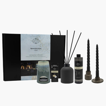 SCENTCHIPS GIFT SET MYSTERIOUS OCEAN GLASS MATT BLACK