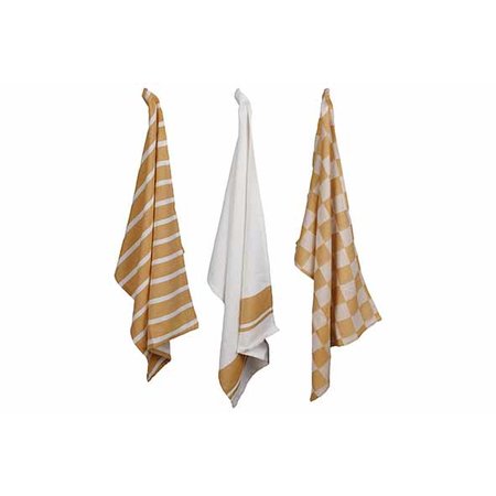 CO&TR STOFF KEUKENHANDDOEK S/3 50X70CM AMBER GOLD