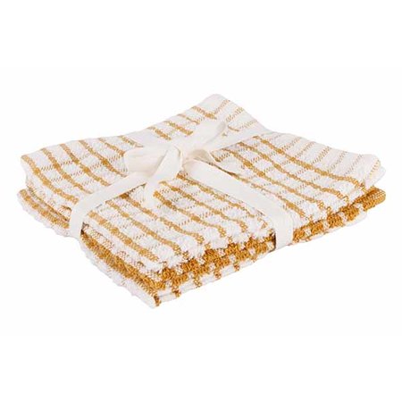 CO&TR STOFF VAATDOEK S/3 30X30CM AMBER GOLD