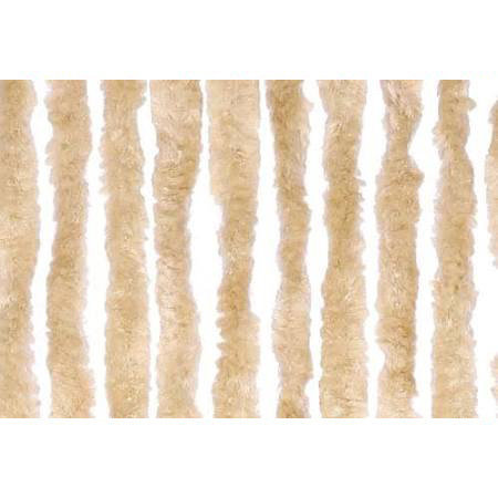 VLIEGENGORDIJN FLUWEEL 100X220CM BEIGE